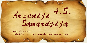 Arsenije Samardžija vizit kartica